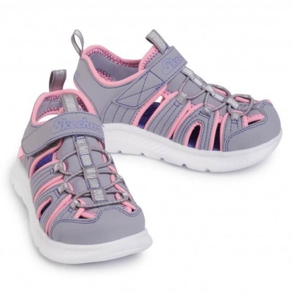 BRAND NEW girl skechers playful trek lightweight sandals / shoes 13 to 5Y - Picture 2 of 7